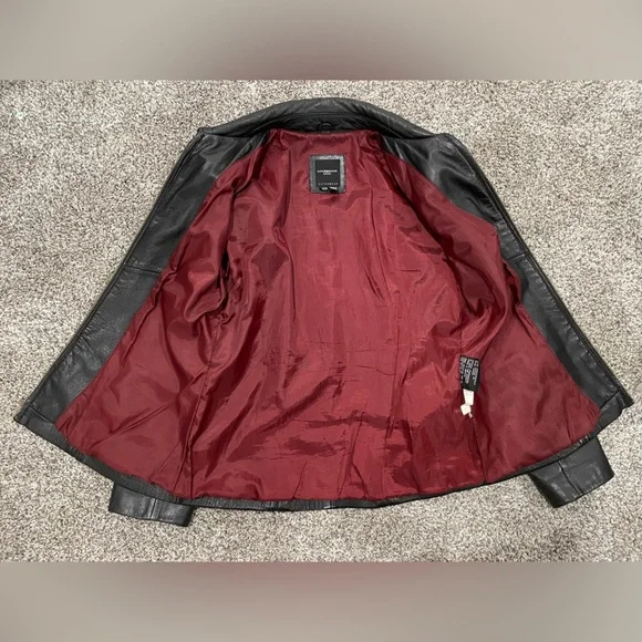 Colebrook & Co vintage black leather jacket, size small - Picture 10 of 13